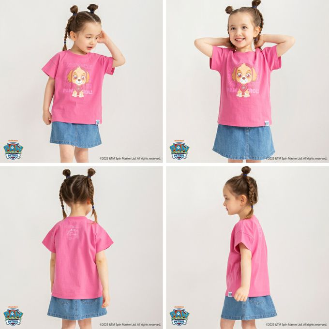 日本 BRANSHES - 限定聯名短袖上衣-卡通人物毛毛-紅