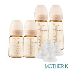 MOTHER-K - 精粹極簡PPSU奶瓶新生入門組-晨曦白