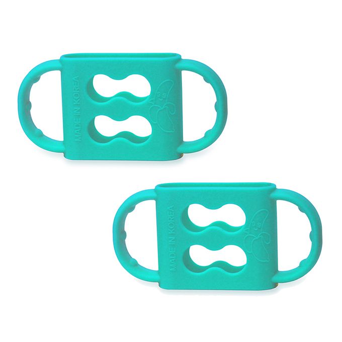 正韓 hibee - 奶瓶/水瓶防滑矽膠手把/把手(小款)_藍莓藍-HSBH1B2(兩入)