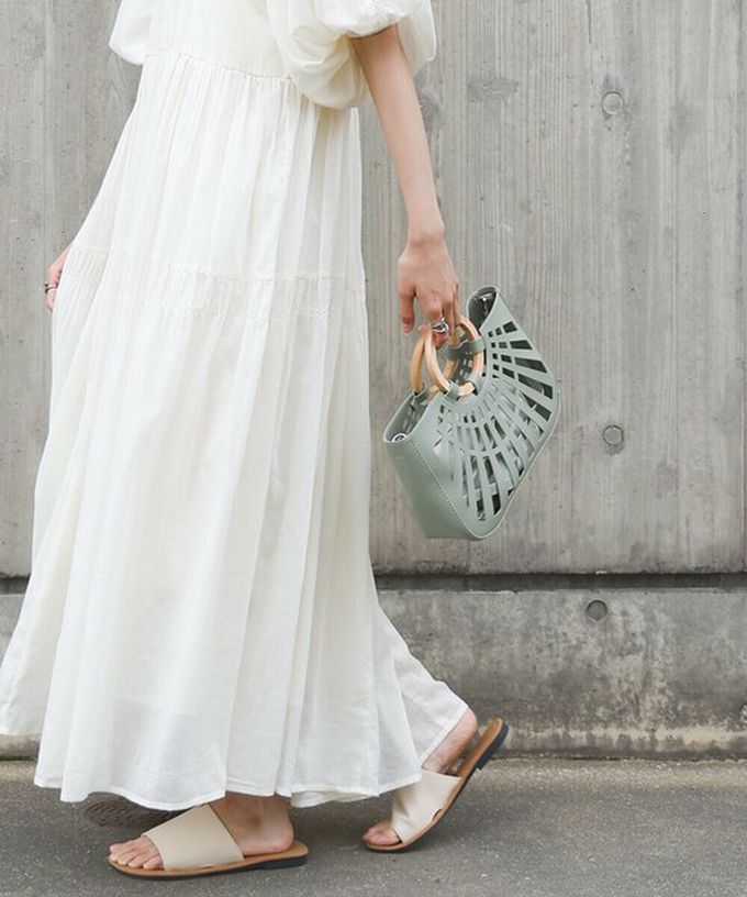 日本 Bab - 2way夏日竹柄鏤空手提/側背包-綠