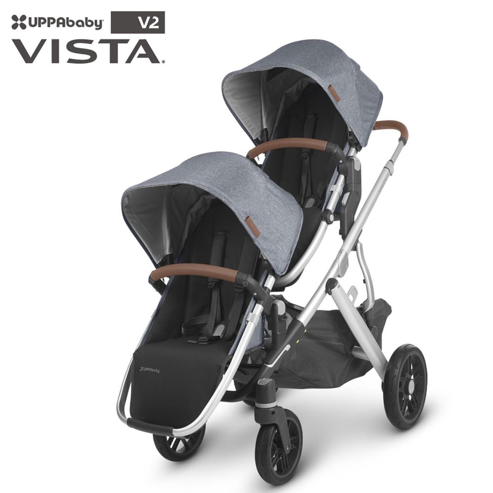 美國UPPAbaby - VISTA V2 王者之尊旗鑑：雙寶推車-藍灰色 GREGORY-15.1kg