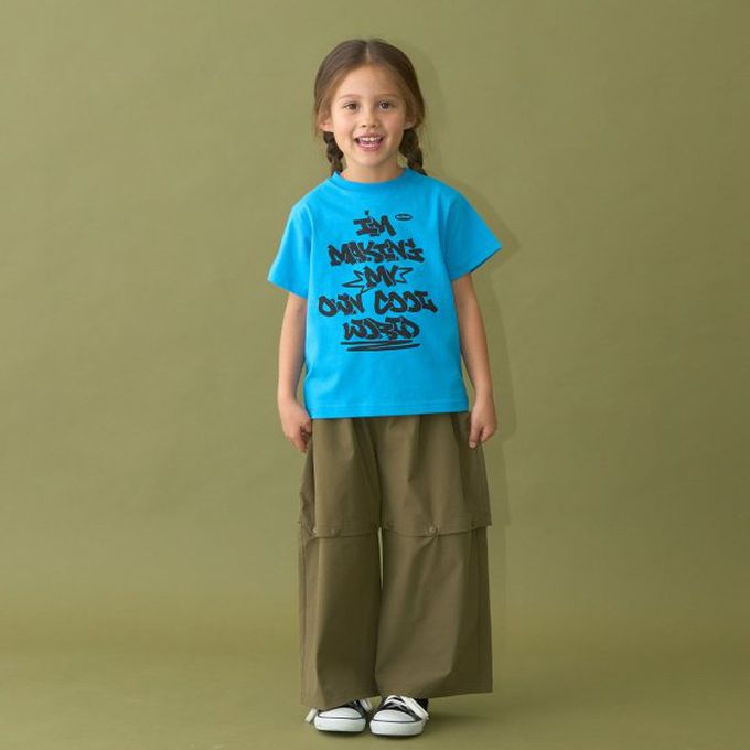 日本 b-ROOM - 簡約印花舒適天竺棉短袖上衣-北美巡演-黑