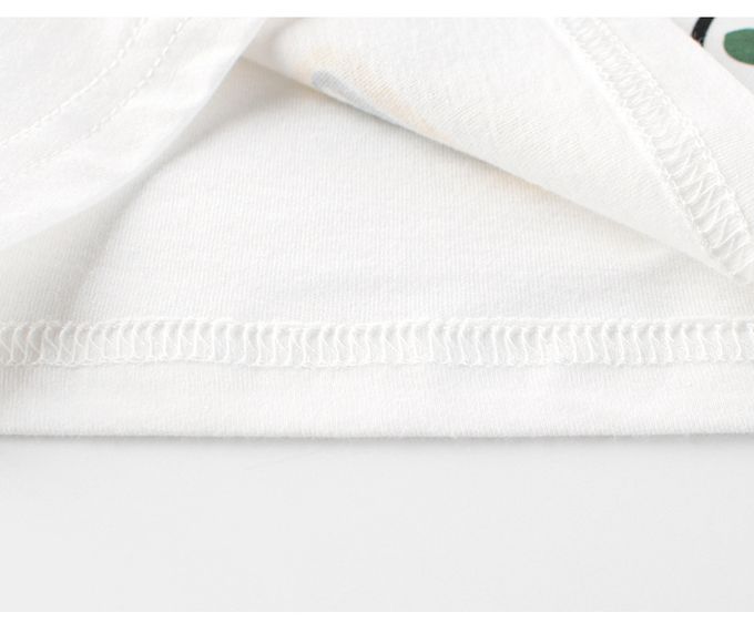 短袖棉T-塗鴉恐龍-白+綠