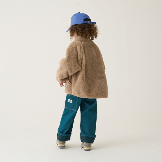 日本 b-ROOM - 泰迪熊絨毛溫暖拉鍊外套-可可