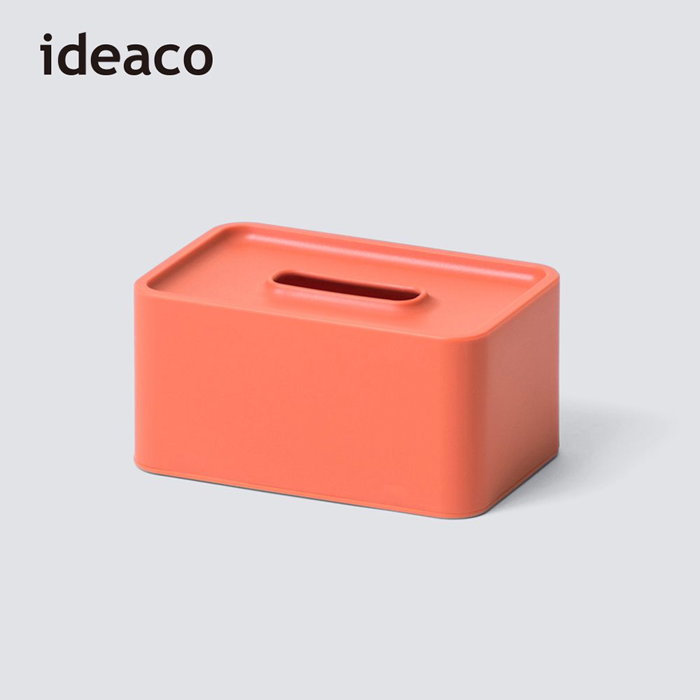 日本ideaco - 壁掛/桌上兩用餐巾紙盒(內徑17X10.6X7.5CM)-珊瑚紅