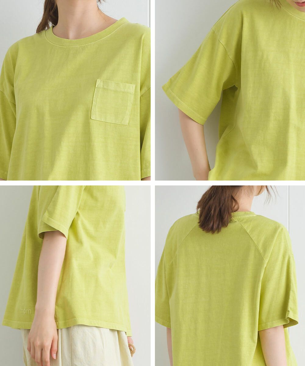 日本女裝代購 - 舒適落肩小口袋五分袖上衣-奶茶棕