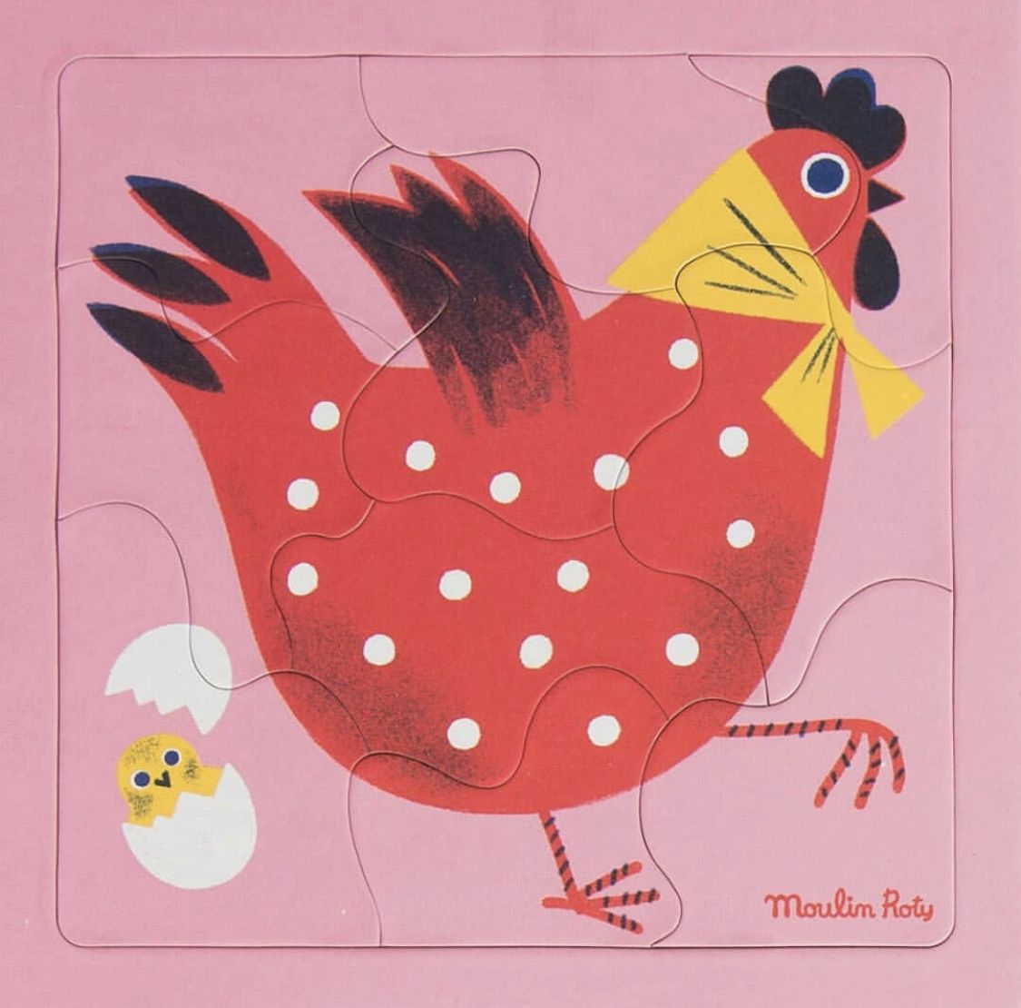 Moulin Roty - 四合一動物拼圖 (205*205*35(mm))