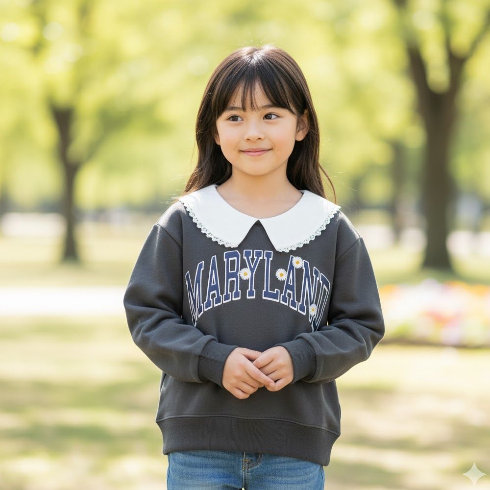 休閒上衣-英文字-深灰色