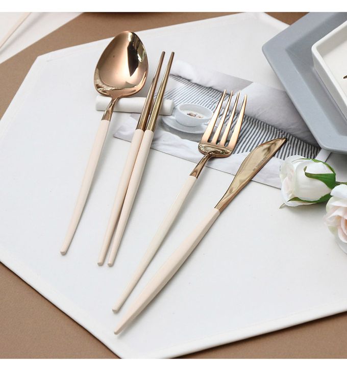 韓國 SSUEIM - Mariebel系列莫蘭迪不鏽鋼餐具2件組