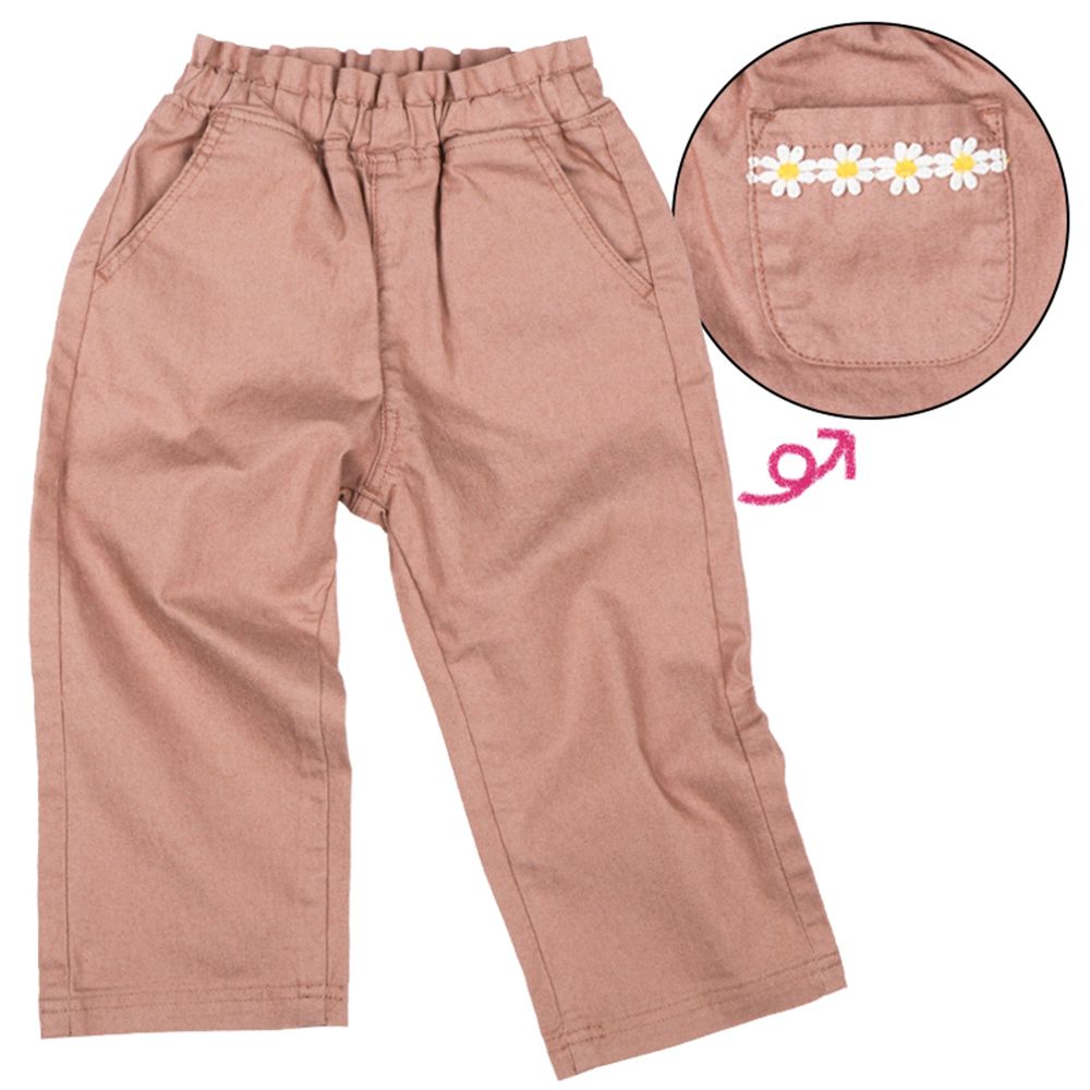 10分褲-口袋蕾絲-粉紅色