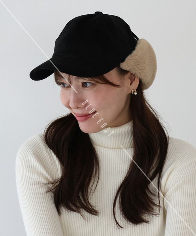 日本 BLUE EAST - 溫暖毛絨秋冬氛圍飛行帽-焦糖