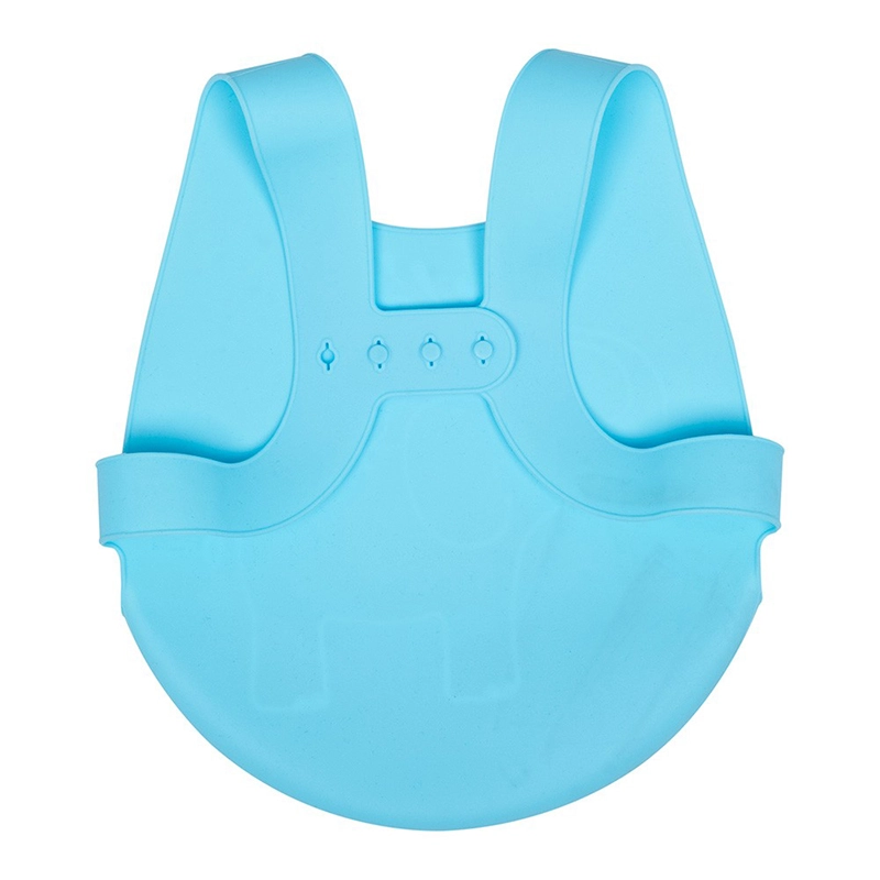 英國 JoJo Maman BeBe - 矽膠防掉落食物袋穿式圍兜-長頸鹿遊玩