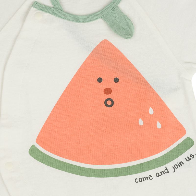 akachan honpo - 短袖兔裝-不露肚款-米白色 (50~60cm)