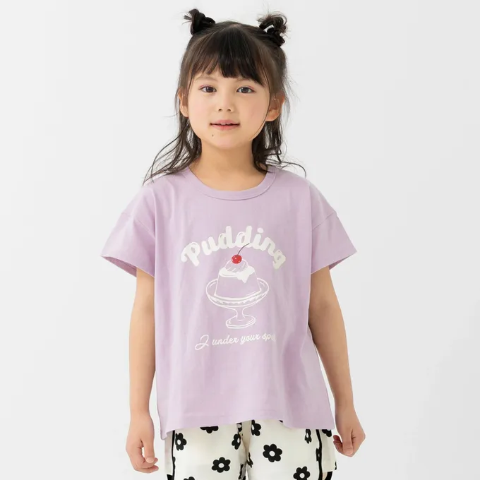 日本 Chil2 - 100%棉 印花柔軟短袖上衣-鯨魚-奶油白