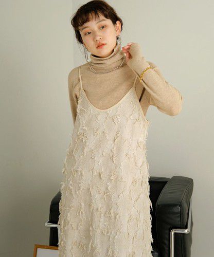 日本 Bou Jeloud - 破壞感抽鬚吊帶裙/洋裝-知性黑