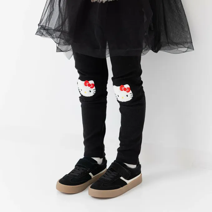 日本 Chil2 - 限量聯名 立體刺繡彈性內搭褲-卡通人物三麗鷗-美樂蒂