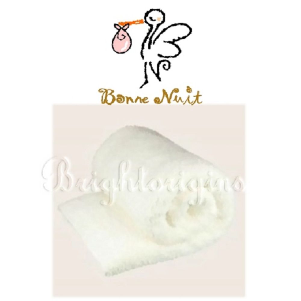 Bonne Nuit - 雪柔綿枕巾(寶寶浴巾)多色可選 (白色)