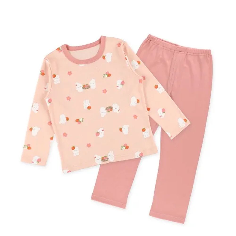 四季款長袖睡衣/家居服套裝-草莓兔兔-粉紅