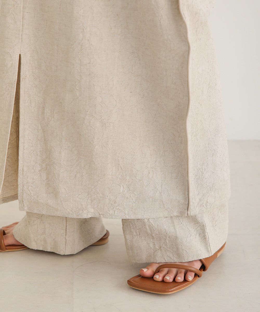 日本 Bab - 2WAY質感棉麻法式袖洋裝-米杏