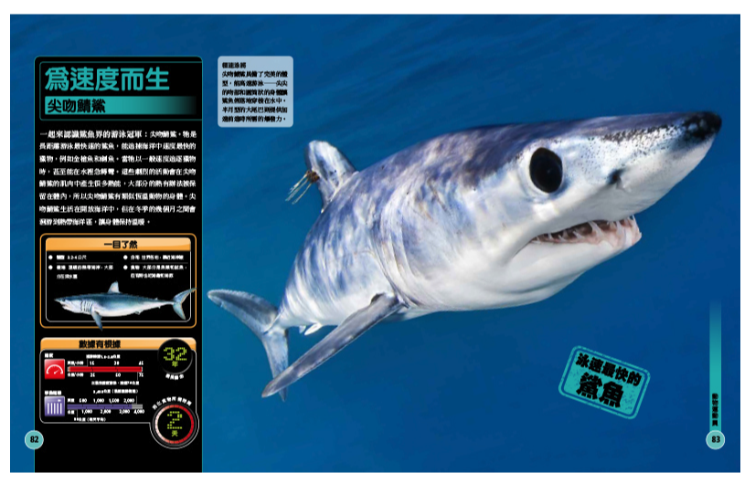 超能力鯊魚百科：驚人的海洋動物大圖解 (精裝 / 208頁 /全彩印刷)