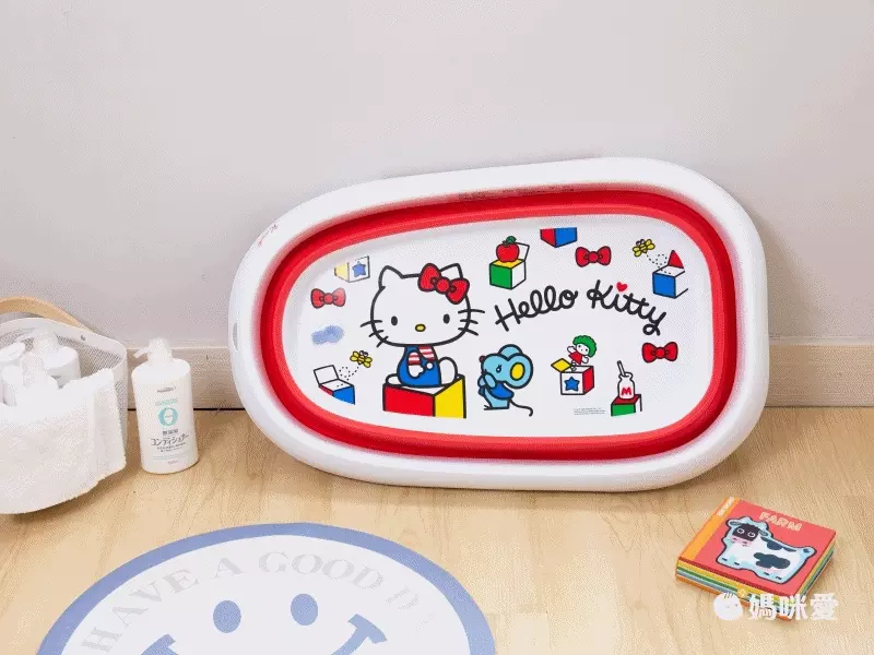 Karibu - 嘉嬰寶嬰兒摺疊浴盆-藍色Hello Kitty