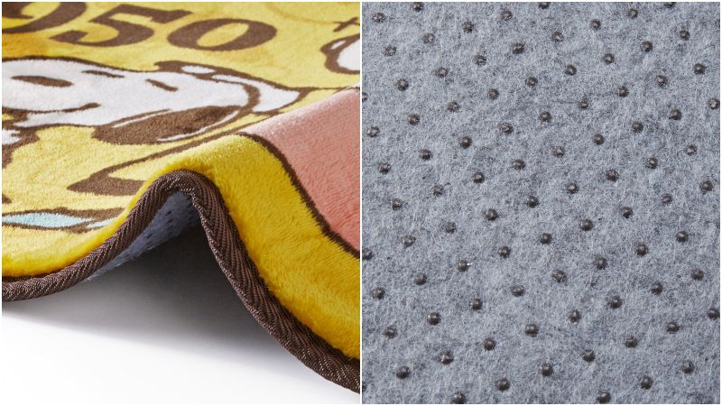 日本千趣會 - mini labo 去泥污腳踏墊-法蘭西花朵-藍綠