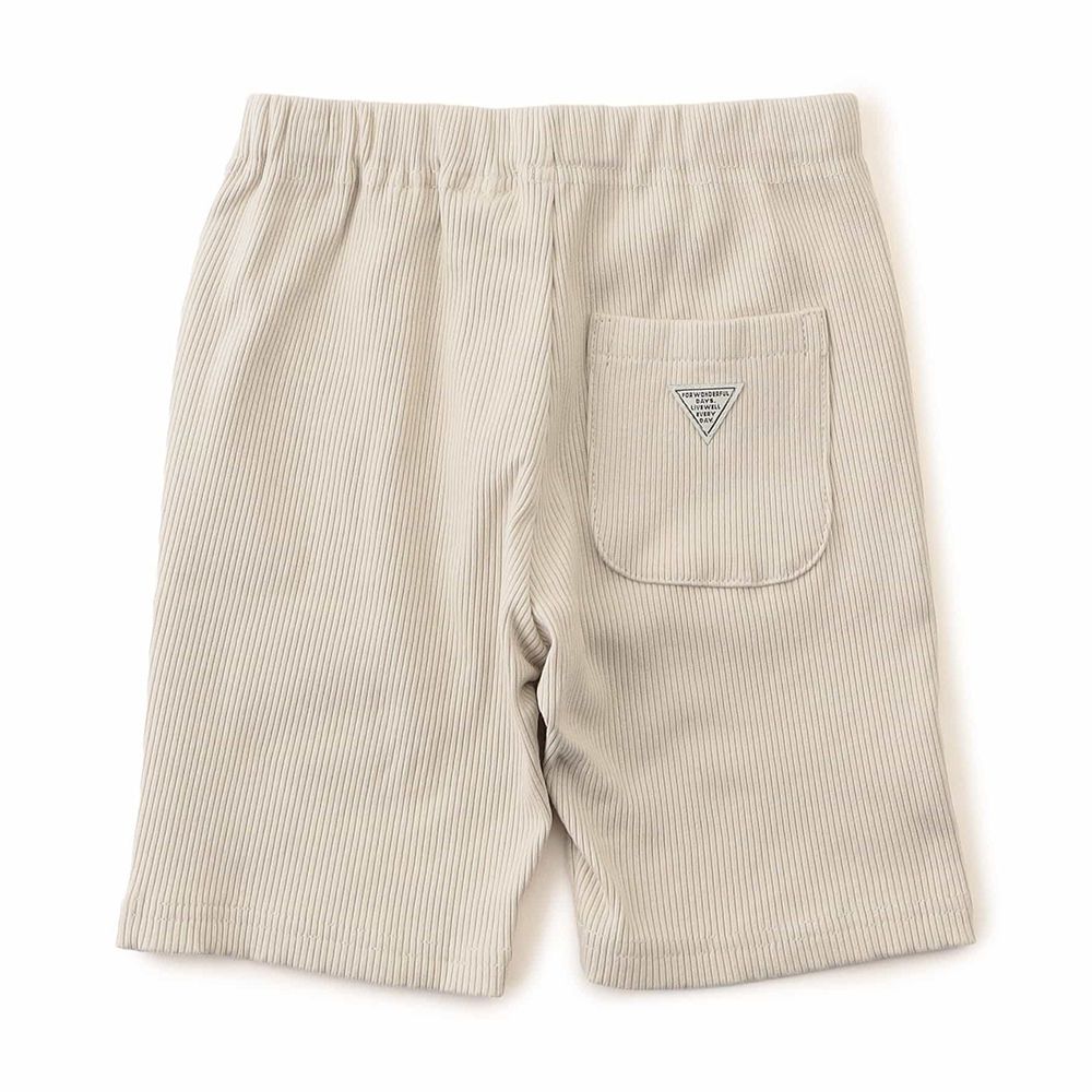 DAISUKI 百搭羅紋短褲-素色-象牙白