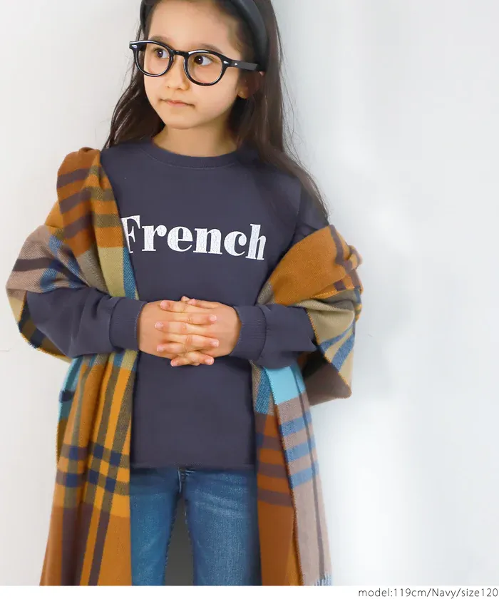 日本 COCA - 定番美式復古LOGO大學T-孩子-淺綠