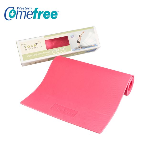 Comefree 康芙麗 - TPE 8MM加厚無毒瑜珈墊-蜜桃粉