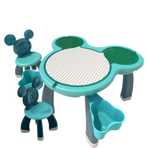 Bonne Nuit - 迪士尼兒童遊戲桌椅組 (一桌一椅)-湖水綠
