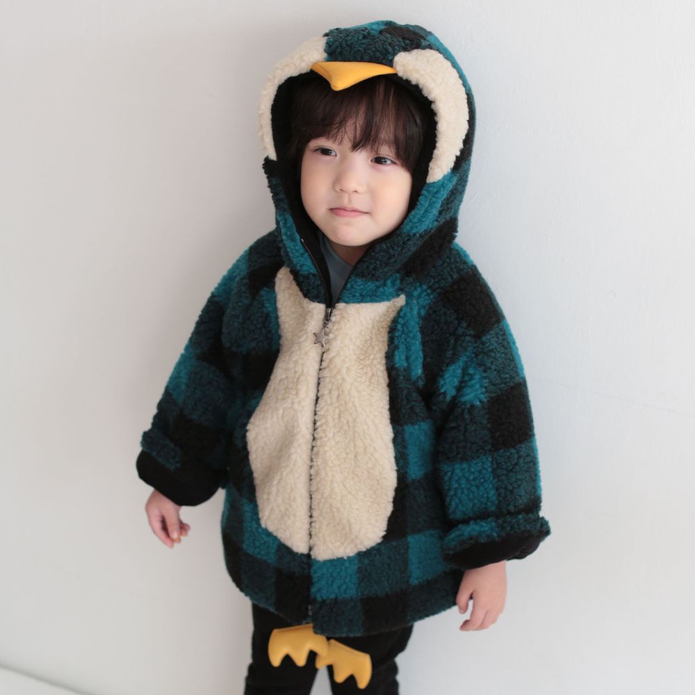 韓國 Coco Rabbit - 格子企鵝造型外套-綠