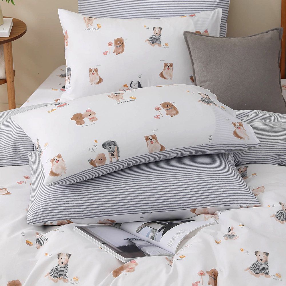 枕套2入 100%精梳棉 純棉-哈皮