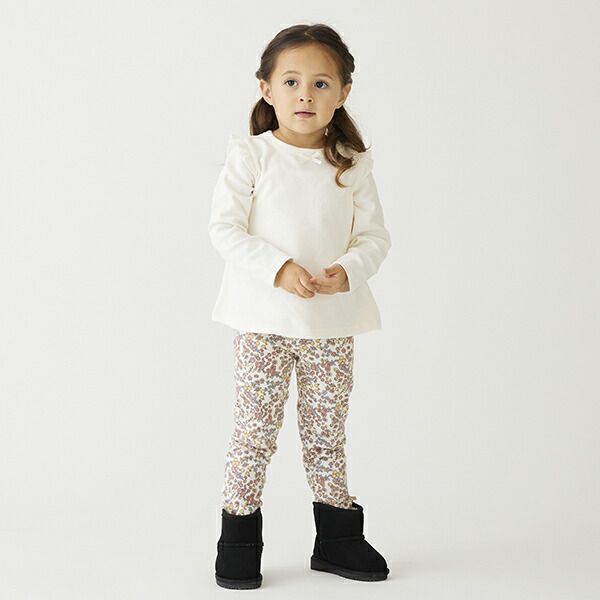 日本 petit main - 百搭女孩合身內搭褲-桃粉