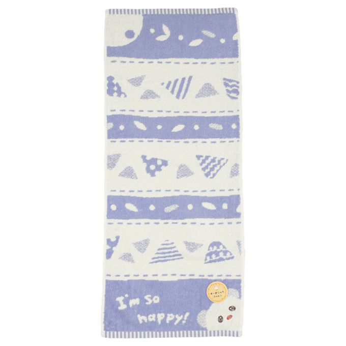 akachan honpo - 洗臉巾-熊貓-灰色 (34ｘ80cm)