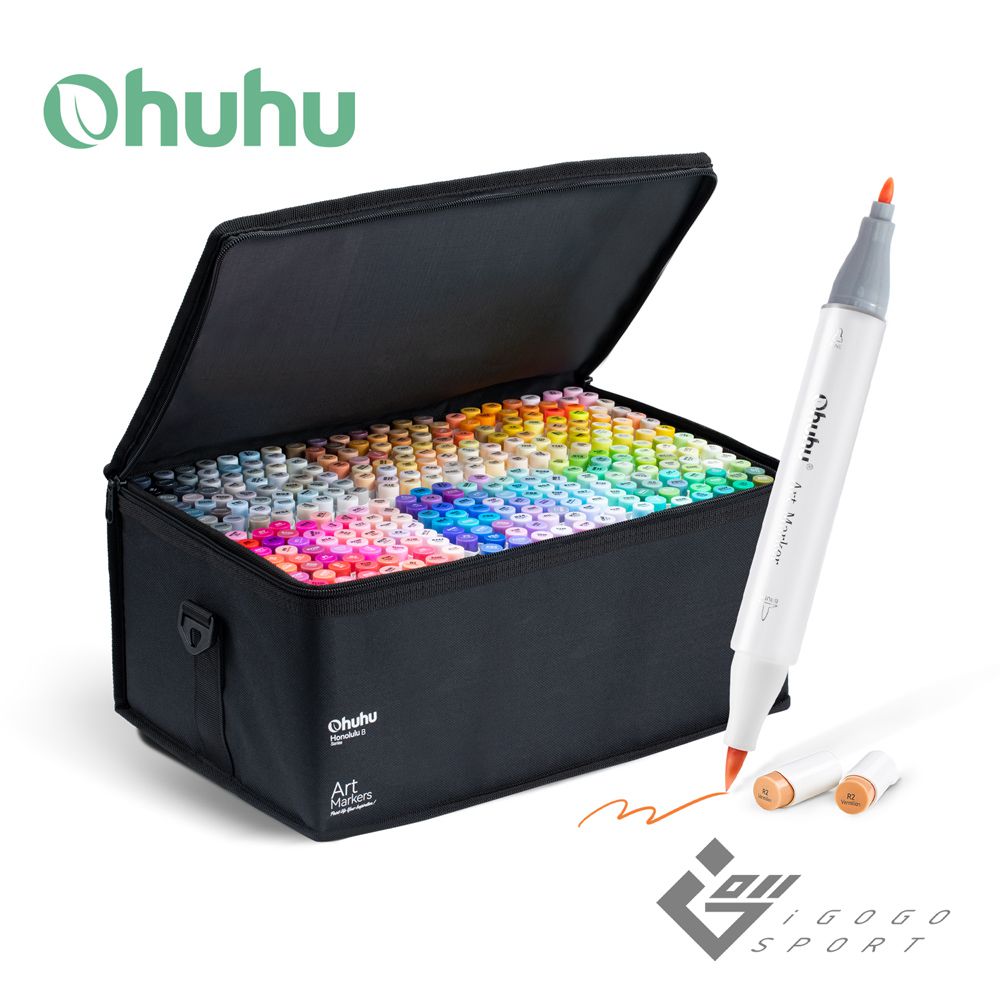 Ohuhu 320色 Ohuhu イラストマーカー 320色321本 太細両端 マーカー