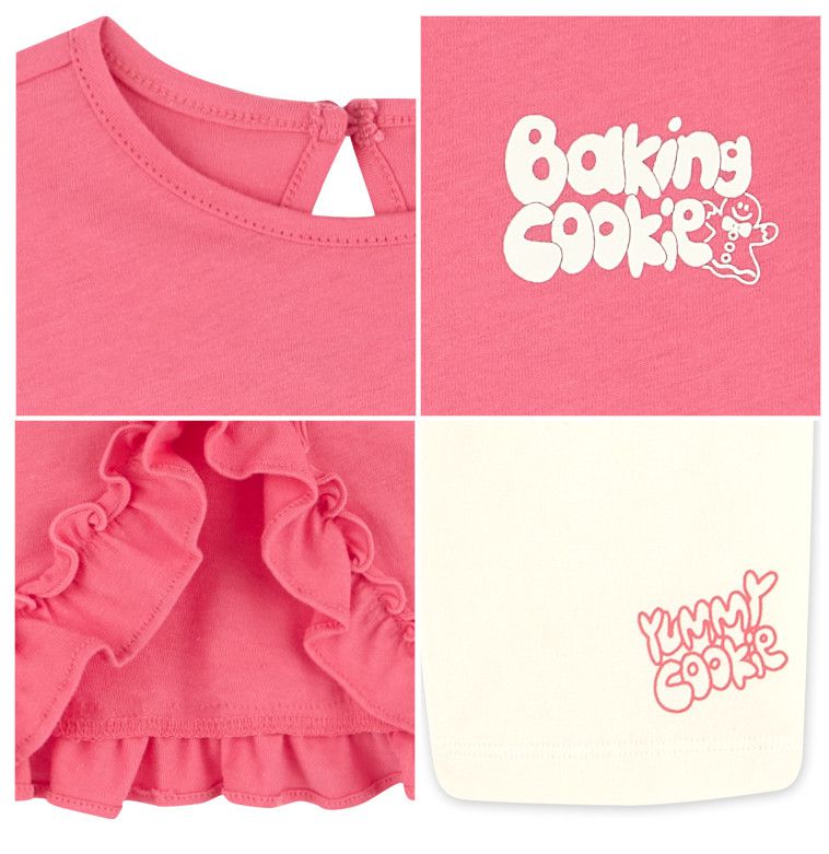 韓國 HEJMINI - 荷葉喇叭袖側邊微開衩套裝