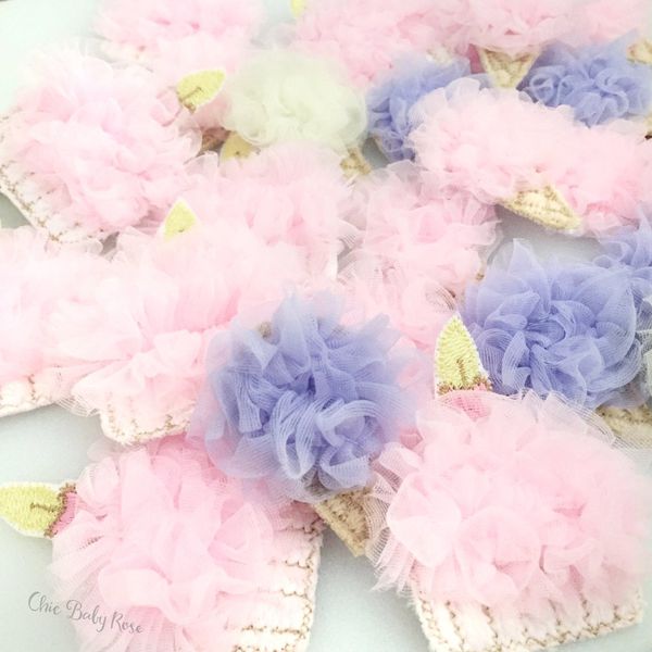 美國 Chic Baby Rose - 手工髮夾_生日蛋糕款-米白 (單一尺寸)