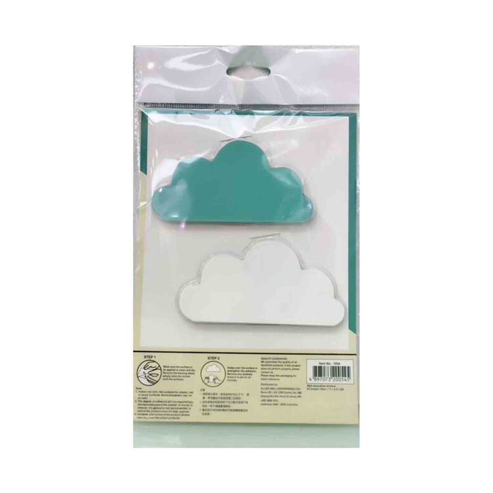 Kiss貼貼 - Kiss貼貼靜電無痕隨變貼 甜甜雲朵 (藍+白)-粉藍 X 30pcs+白 X 30pcs 共60張(11 X 5.5cm)