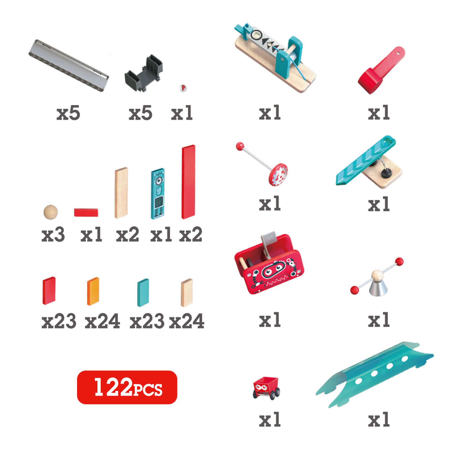 德國 Hape - 機器工廠骨牌遊戲組