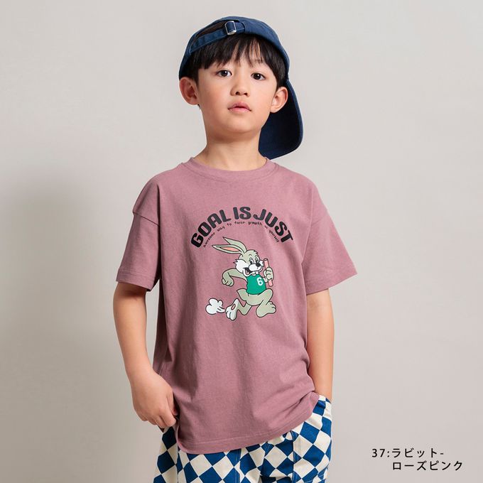 日本 BRANSHES - 純棉美式印花短袖上衣-速食-米白