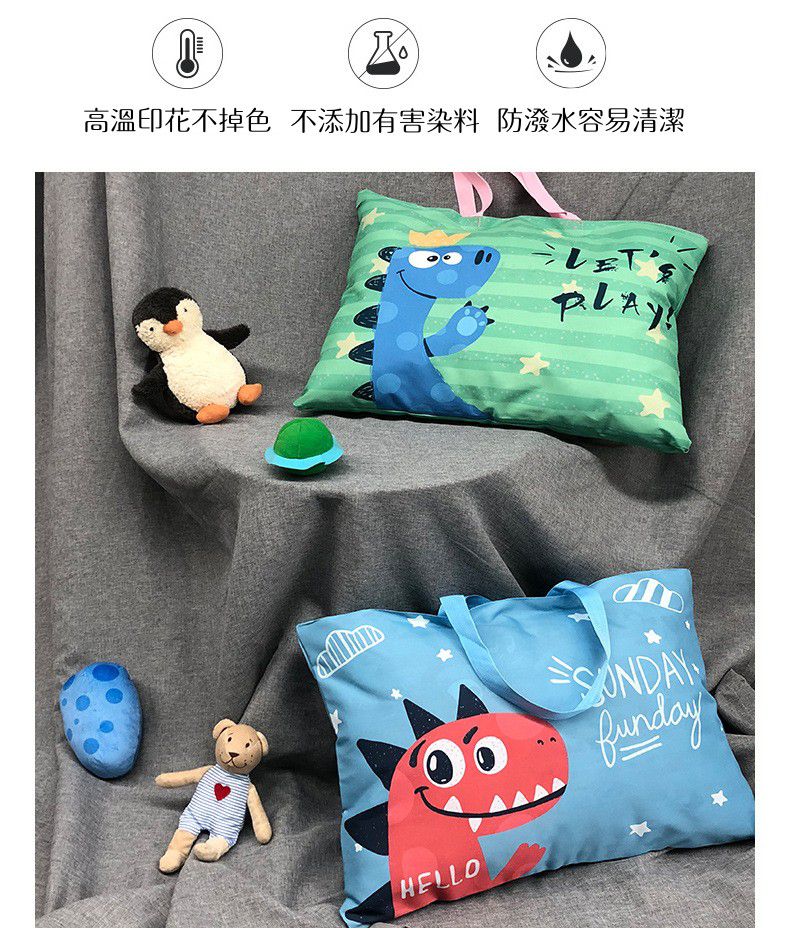 兒童睡袋收納袋-可愛兔子-薄荷綠