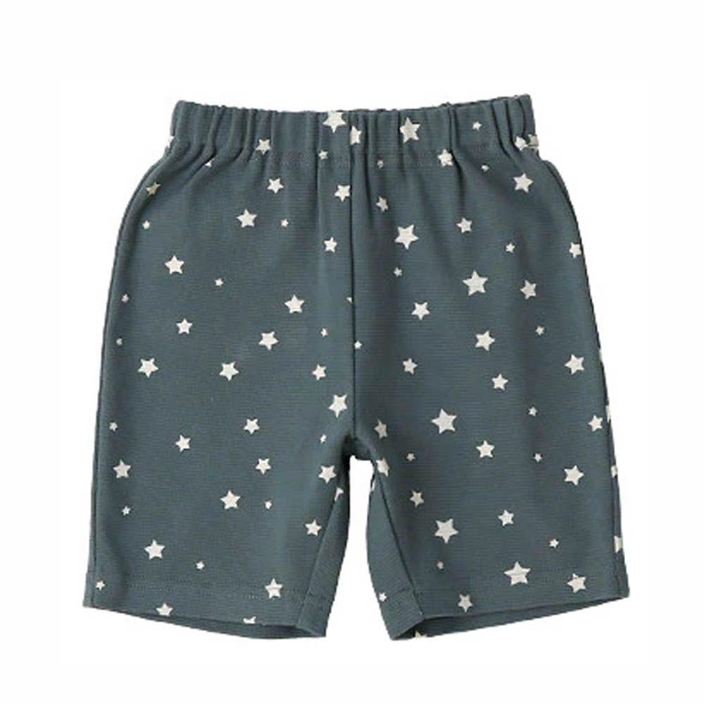 百搭印花彈力休閒短褲-星星-炭灰