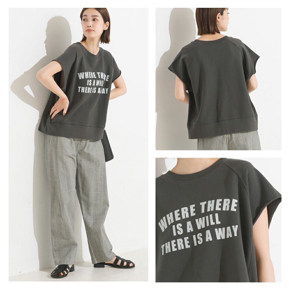 日本 OMNES - 美式復古印花無袖上衣-灰