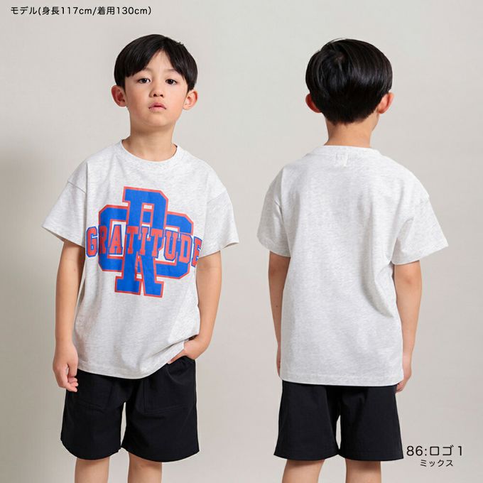 日本 BRANSHES - 100%棉 酷帥印花短袖上衣-街頭風塗鴉-灰