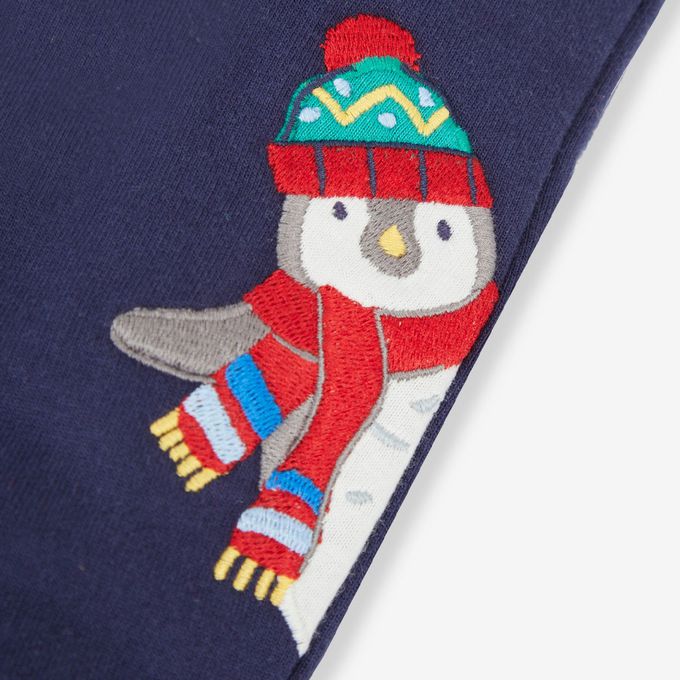 英國 JoJo Maman BeBe - 幼/兒童超優質秋冬100%純棉長褲-聖誕節