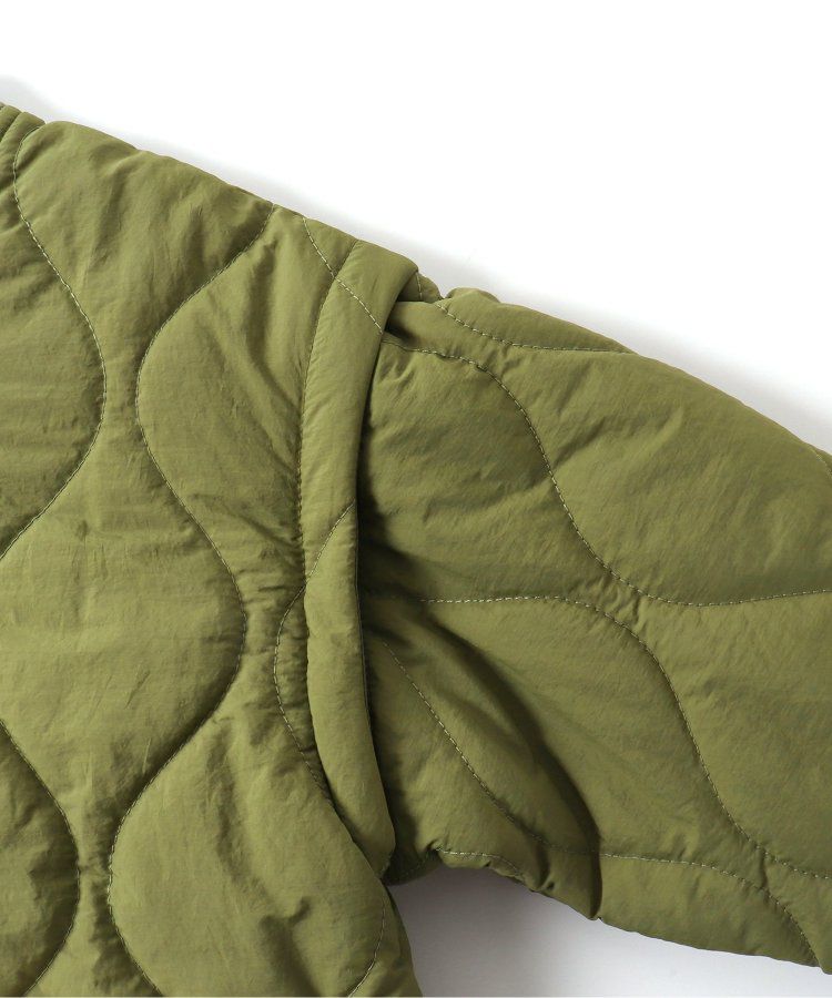 日本 BREEZE - 袖可拆2way絎縫拼接夾克/背心-軍綠