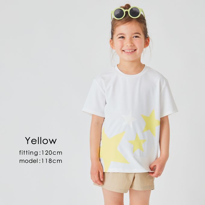 日本 evercloset - 速乾抗UV 神奇變色星星T恤-粉紅