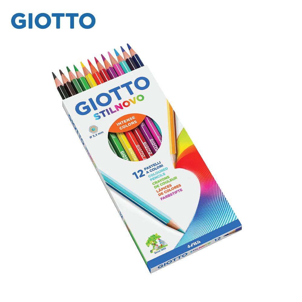 義大利GIOTTO - STILNOVO 學用六角彩色鉛筆(12色)