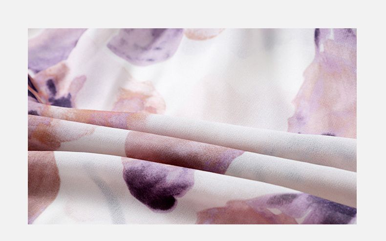 小清新比基尼罩衫顯瘦修身泳衣(三件組)-唯美花瓣-紫+粉-比基尼上衣、泳褲、罩衫