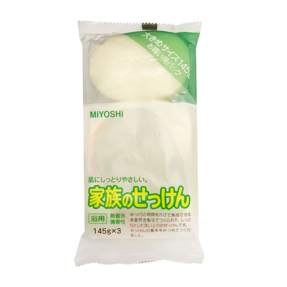 日本 MIYOSHI 無添加 - 花香家庭沐浴香皂-145gx3入